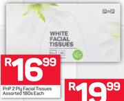Pnp 2 Ply Facial Tissues-180's Each