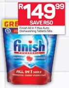Finish All In 1 Max Auto Dishwashing Tablets-56's