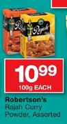 Robertson's Rajah Curry Powder Assorted-100g Each