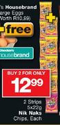 2 Strips Nik Nak Chips-5x22g Each