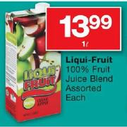 Liqui-Fruit 100% Fruit Juice Blend Assorted-1L Each
