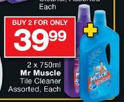 Mr Muscle Tile Cleaner Assorted-2x750Ml Each