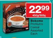 Bokomo ProNutro Cereal Assorted-450g/500g Each