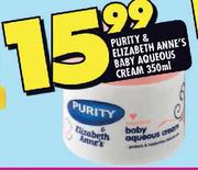Purity & Elizabeth Anne's Baby Aqueous Cream-350ml