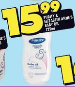 Purity & Elizabeth Anne's Baby Oil-125ml