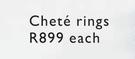 Sterling Silver Chete Rings-Each