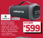 Volkano Bazooka Square Rubber Boombox VK-3030-BK