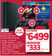 PS4 1TB Console Bundle With Gran Turismo Sports Game