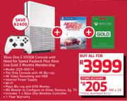 Xbox One S 500GB Console With Need For Speed Payback Plus Xbox Live Gold ZQ9-00014