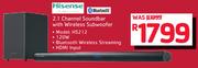 Hisense 2.1 Channel Soundbar With Wireless Subwoofer HS212