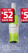 KWV Classic Chenin Blanc, Sauvignon Blanc Or Chardonnay-750ml Each
