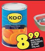 Koo Peach Slices/Halves In Syrup-410g