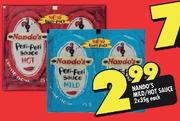 Nando's Mild/Hot Sauce-2x35g Each