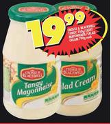 Crosse & Blackwell Tangy 750g/Light Mayonnaise/Salad Cream 790g-Each