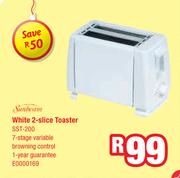 Sunbeam White 2-Slice Toaster SST200