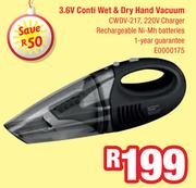 3.6V Conti Wet & Dry Hand Vacuum CWDV217