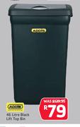 Addis 46Ltr Black Lift Top Bin