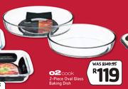 O2 Cook 2 Piece Oval Glass Baking Dish