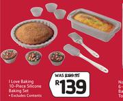 I Love Baking 10 Piece Silicone Baking Set