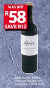 Spier Merlot/Shiraz/Pinotage Or Cabernet Sauvignon-750ml Each