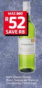 KWV Classic Chenin Blanc/Sauvignon Blanc Or Chardonnay-750ml Each