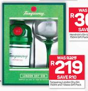Tanqueray London Dry Gin-750ml & 1 Glass Gift Pack
