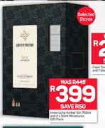 Inverroche Amber Gin-750ml & Miniatures Gift Pack-2 x 50ml