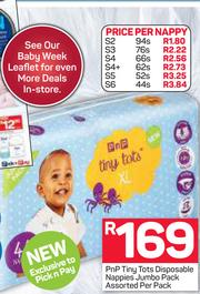 Special PnP Tinytots Disposable Nappies Jumbo Pack Assorted Per