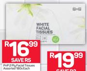 PnP 2Ply Facial Tissues Assorted-180's Each