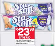 Sta-Soft Concentrated Fabric Conditioner Assorted-500ml Refill Each