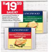 Lancewood Cheddar Or Sweetmilk Flavoured Medium Or Processed Cheese Slices-175g Each