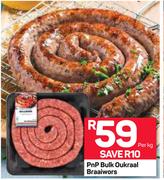 PnP Bulk Oukraal Braaiwors-Per Kg