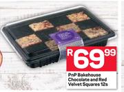 PnP Bakehouse Chocolate & Red Velvet Squares-12s