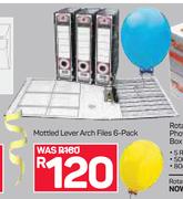 Mottled Lever Arch Files-6 Pack