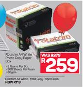 Rotatrim A3 White Photo Copy Paper Ream