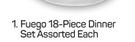 Fuego 18 Piece Dinner Set Assorted-Each