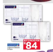 Luminarc Lasbonne Glasses-2 x 3 Pack