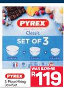 Pyrex 3 Piece Mixing Bowl Set