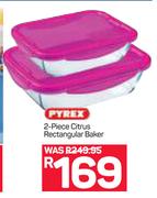 Pyrex 2 Piece Citrus Rectangular Baker
