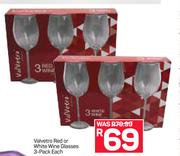 Valvetro Red Or White Wine Glasses 3 Pack-Each