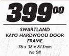 Swartland Kayo Hardwood Door Frame-76 x 38 x 813mm No Sill