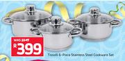 Tissolli 6 Piece Stainless Steel Cookware Set