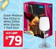 Ocean Madison Red-425ml Or White-350ml Wine Glasses 2 Pack-Each