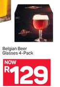 Belgian Beer Glasses 4 Pack