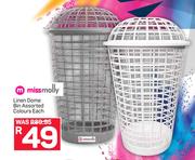 Miss Molly Linen Dome Bin Assorted Colours-Each