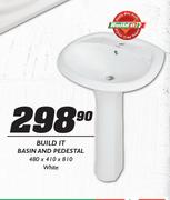 Build It Basin And Pedestal 480x410x810 White