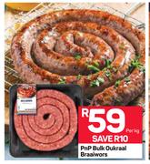 Pnp Bulk Oukraal Braaiwors-Per Kg