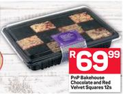 PnP Bakehouse Chocolate And Red Velvet Squares-12's Pack