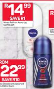 Nivea Roll On Assorted-50ml Each