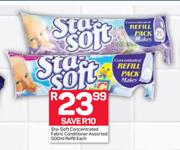 Sta Soft Concentrated Fabric Conditioner Refill Assorted-500ml Each